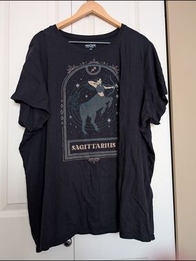 torrid Black Sagittarius Graphic Tee with Blue-Beige Accents